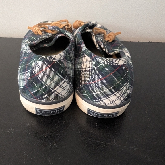 Sperry Top Sider Shoes Seacoast Canvas Sneaker Tartan Plaid - Picture 5 of 7